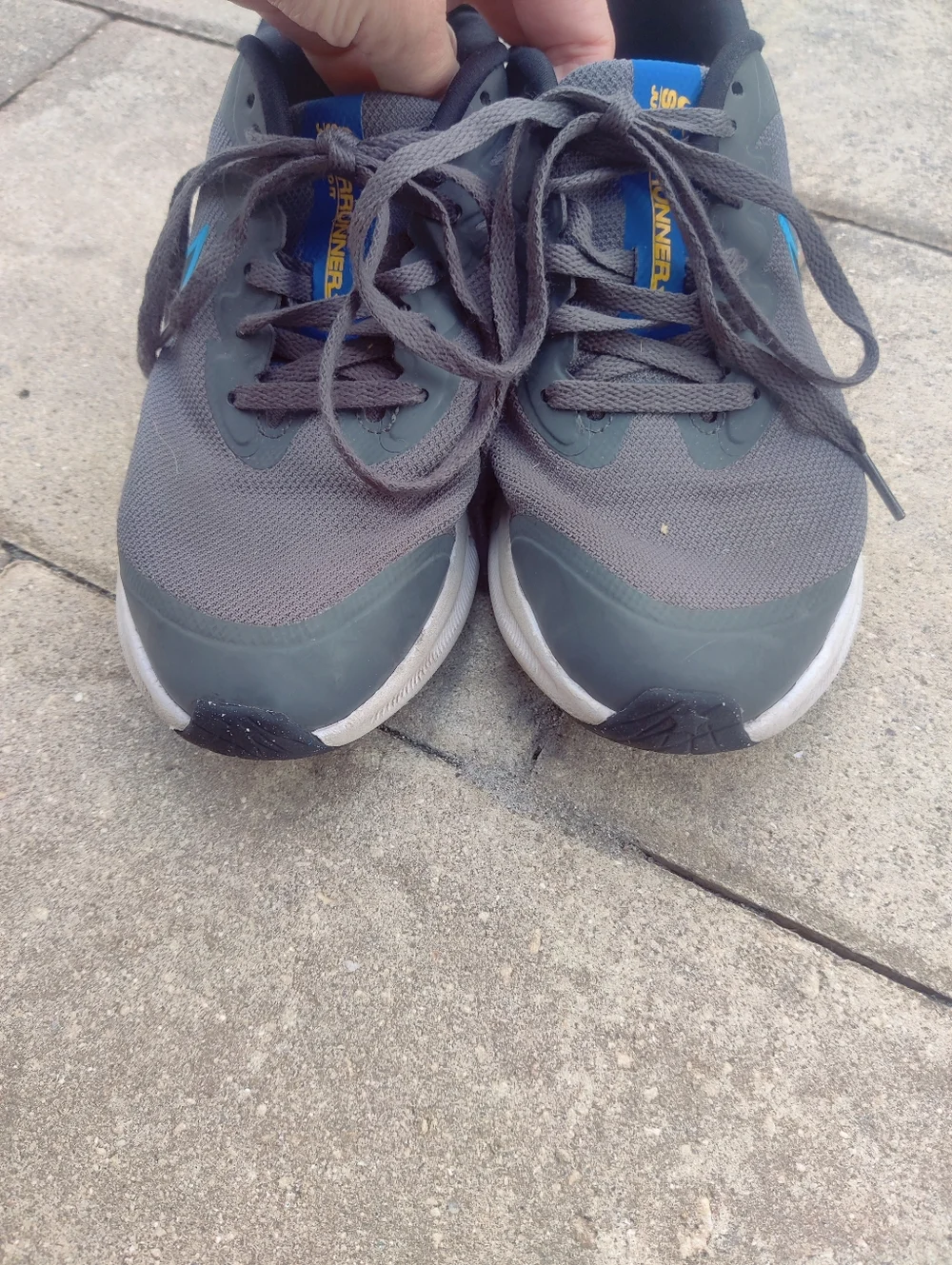 Nike Gray and Blue  Running Shoes